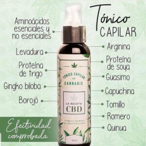 Tónico Capilar con Cannabis 120ml - La Receta CBD